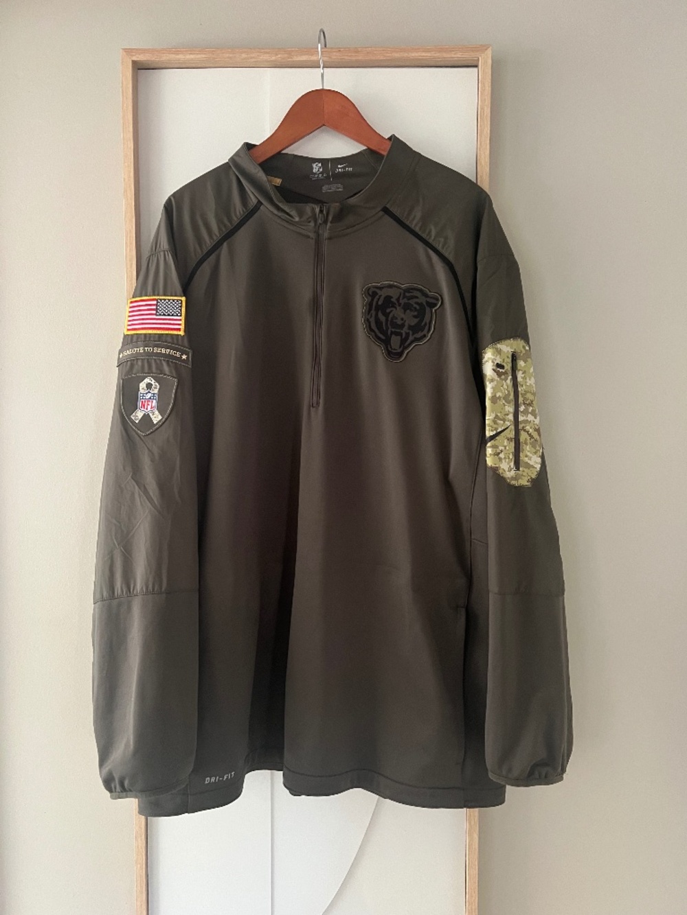 Nike Chicago Bears “Salute To Service” 1/4 Zip Jacket Men’s Size 3xL